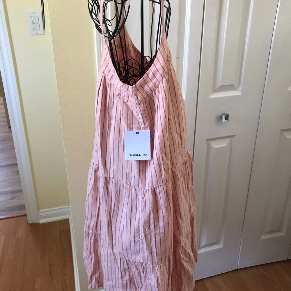 HOST PICK🎉O’Neill Summer Adjustable Spaghetti Strap NWT Peach Color w/Stripes - Picture 3 of 12